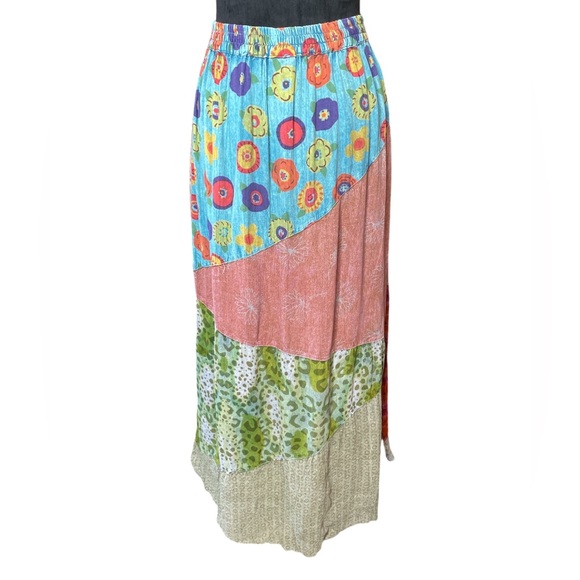 Sacred Threads Multi Pattern 100%Rayon Skirt - Picture 3 of 10